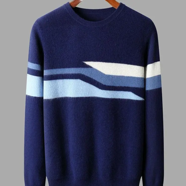 Striped Round Neck Trendy Casual Sweater Collection