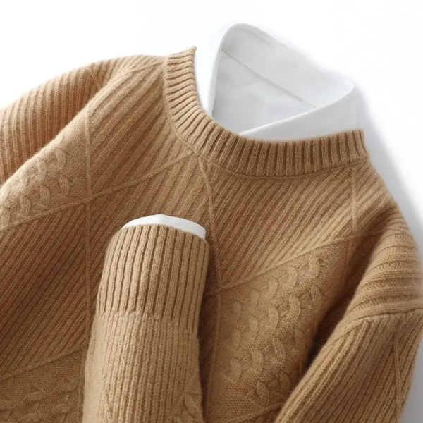 Round Neck Pullover Casual Sweater
