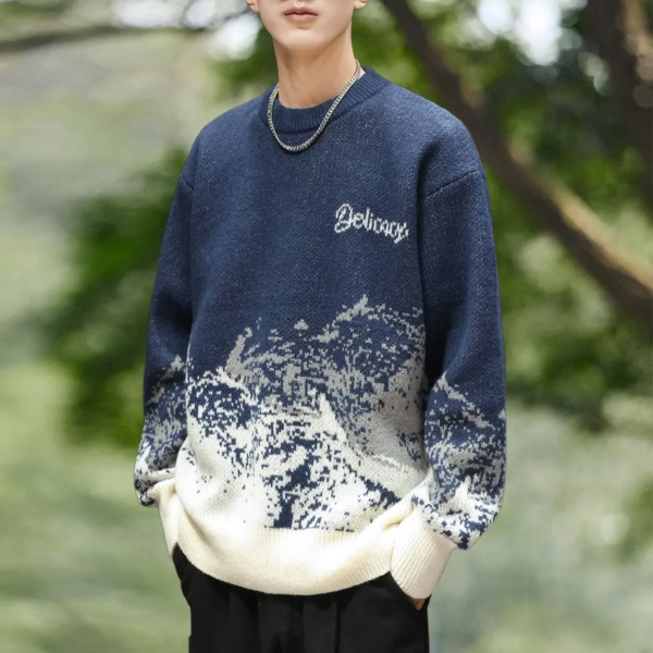 Korean Color Block Casual Sweater