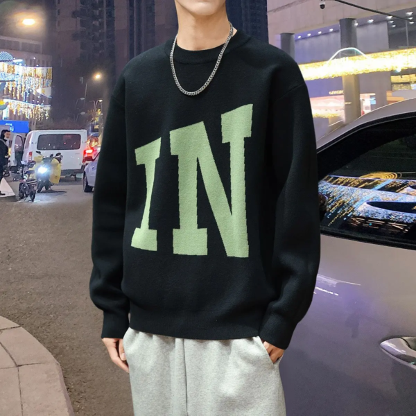 Color Block Pullover Sweater Modern Essential