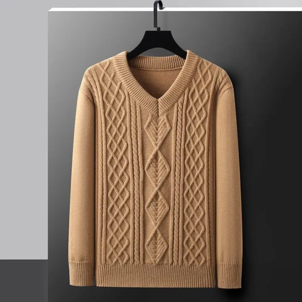 Premium V Neck Cable Knit Cardigan