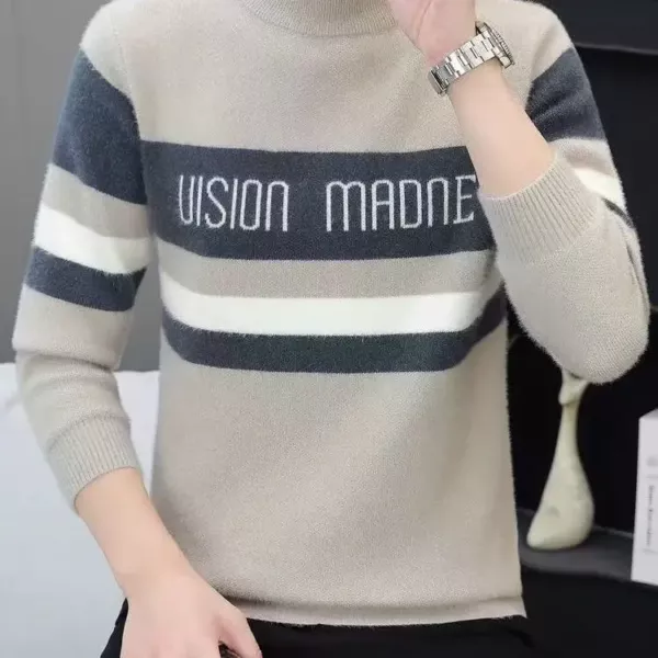 Korean Striped Teen Sweater