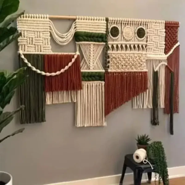 Hand Woven Tassel Tapestry Bedroom Headboard Wall Art